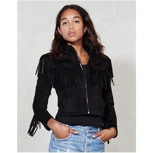 REFORMATION Paloma Suede Fringe Cropped
Jacket